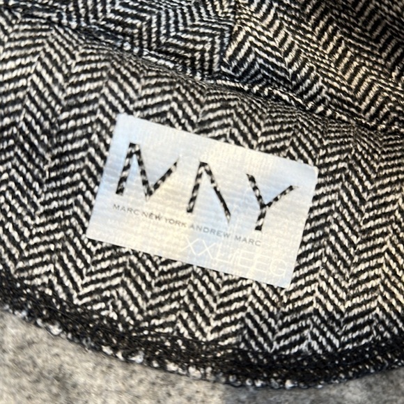 Marc NY Andrew Herringbone Jacket Women's XXL Grey Black Full Zip Fleece Pockets - Picture 4 of 10
